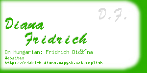 diana fridrich business card